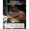image:imageVEVOR Cast Iron Skillet 4Piece Frying Pan Set 6 8 10 12 in Skillets with HeatResistant Silicone Handle PreSeasoned Chefs Pan Kitchen Cookware for Oven Gas Electrical Induction BlackAluminum