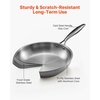 image:imageVEVOR Cast Iron Skillet 4Piece Frying Pan Set 6 8 10 12 in Skillets with HeatResistant Silicone Handle PreSeasoned Chefs Pan Kitchen Cookware for Oven Gas Electrical Induction BlackStainless Steel