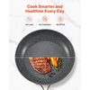 image:imageVEVOR Cast Iron Skillet 4Piece Frying Pan Set 6 8 10 12 in Skillets with HeatResistant Silicone Handle PreSeasoned Chefs Pan Kitchen Cookware for Oven Gas Electrical Induction BlackAluminum