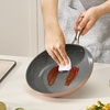 image:imageVEVOR Cast Iron Skillet 4Piece Frying Pan Set 6 8 10 12 in Skillets with HeatResistant Silicone Handle PreSeasoned Chefs Pan Kitchen Cookware for Oven Gas Electrical Induction BlackAluminum