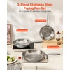 image:imageVEVOR Cast Iron Skillet 4Piece Frying Pan Set 6 8 10 12 in Skillets with HeatResistant Silicone Handle PreSeasoned Chefs Pan Kitchen Cookware for Oven Gas Electrical Induction BlackStainless Steel