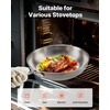 image:imageVEVOR Cast Iron Skillet 4Piece Frying Pan Set 6 8 10 12 in Skillets with HeatResistant Silicone Handle PreSeasoned Chefs Pan Kitchen Cookware for Oven Gas Electrical Induction BlackStainless Steel