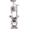 image:imageVEVOR Cat Tree for Indoor Cats 72 Cat Tower with 2 Cat Condos Sisal Scratching Post Hammock Top Perch Jumping Platforms Large Cat Furniture Activity Center with Hang Ball Light Grey