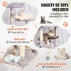 image:imageVEVOR Cat Tree for Indoor Cats 72 Cat Tower with 2 Cat Condos Sisal Scratching Post Hammock Top Perch Jumping Platforms Large Cat Furniture Activity Center with Hang Ball Light Grey