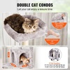 image:imageVEVOR Cat Tree for Indoor Cats 72 Cat Tower with 2 Cat Condos Sisal Scratching Post Hammock Top Perch Jumping Platforms Large Cat Furniture Activity Center with Hang Ball Light Grey