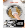 image:imageVEVOR Chafing Dish Buffet Set 5 Qt 4 Pack Stainless Steel Chafer with 4 Full Size Pan Round Catering Warmer Server with Glass Lid Water Pan Folding Stand Fuel Holder for Wedding Banquet GoldGold