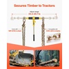image:imageVEVOR Chain Load Binder 516 Tie Down Kit w 7100LBS Working Load Capacity and Two Grab Hooks Includes 4 Ratchet Binders  4 21 Grade 80 Chains Transport Load Package for Hauling Towing4P 14ft