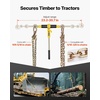 image:imageVEVOR Chain Load Binder 516 Tie Down Kit w 7100LBS Working Load Capacity and Two Grab Hooks Includes 4 Ratchet Binders  4 21 Grade 80 Chains Transport Load Package for Hauling Towing2P 10ft