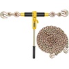 image:imageVEVOR Chain Load Binder 516 Tie Down Kit w 7100LBS Working Load Capacity and Two Grab Hooks Includes 4 Ratchet Binders  4 21 Grade 80 Chains Transport Load Package for Hauling Towing2P 10ft