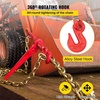 image:imageVEVOR Chain Load Binder 516 Tie Down Kit w 7100LBS Working Load Capacity and Two Grab Hooks Includes 4 Ratchet Binders  4 21 Grade 80 Chains Transport Load Package for Hauling Towing4P 21ft