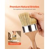 image:imageVEVOR Chalk Wax Paint Brush 4 Piece Wax Paint Brush Stain Brushes for Furniture Acrylic PaintingMilk PaintHome Decor Natural Bristle Round Oval Chalk Paint Brushes for All Painting and Waxing4 PCS