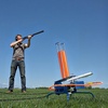 image:imageVEVOR Clay Pigeon Thrower Automatic Skeet and Trap Launcher with Adjustable Angle amp Foot Pedal for Clays Throwing Shooting SportsBlueOrange