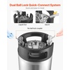 image:imageVEVOR Cleaning Keg 5 Gallon19L Keg Line Cleaning Kit with 4 D Coupler Connections amp Rubber Base Beer Lines Cleaner Used for Beer Line Cleaning 304 Stainless Steel Kegerator Beers Lines Cleaner Kit5 Gal2  Corny Keg
