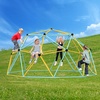 image:imageVEVOR Climbing Dome 10FT Geometric Dome Climber with Hammock and Swing Jungle Gym Supports 750LBS and Easy Assembly for Kids 3 to 10 Years Old with Climbing Grip Outdoor Backyard Play Equipment10 FT
