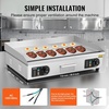 image:imageVEVOR Commercial Electric Griddle 2854 x 1575 in 4400W 122570F Adjustable Temp Control Stainless Steel Countertop Full Flat Top Grill with 2 Spatulas 2 Brushes for Steak PancakeNO PLUG30 inch 110V No Plug HalfFlat