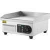 image:imageVEVOR Commercial Electric Griddle 2854 x 1575 in 4400W 122570F Adjustable Temp Control Stainless Steel Countertop Full Flat Top Grill with 2 Spatulas 2 Brushes for Steak PancakeNO PLUG14 inch 110V US Plug Flat