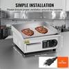 image:imageVEVOR Commercial Electric Griddle 2854 x 1575 in 4400W 122570F Adjustable Temp Control Stainless Steel Countertop Full Flat Top Grill with 2 Spatulas 2 Brushes for Steak PancakeNO PLUG14 inch 110V US Plug Flat