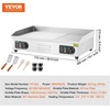 image:imageVEVOR Commercial Electric Griddle 2854 x 1575 in 4400W 122570F Adjustable Temp Control Stainless Steel Countertop Full Flat Top Grill with 2 Spatulas 2 Brushes for Steak PancakeNO PLUG30 inch 110V No Plug HalfFlat