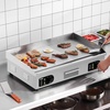 image:imageVEVOR Commercial Electric Griddle 2854 x 1575 in 4400W 122570F Adjustable Temp Control Stainless Steel Countertop Full Flat Top Grill with 2 Spatulas 2 Brushes for Steak PancakeNO PLUG30 inch 110V No Plug HalfFlat