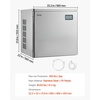 image:imageVEVOR Commercial Ice Maker Machine  Head 300 LbsDay Stainless Steel Ice Machine with Scheduled IceMaking SelfCleaning Adjustable Thickness Ideal for Restaurant Bar Cafe Hotel  Head Only222 x 22 x 219 in