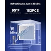 image:imageVEVOR Commercial Ice Maker Machine  Head 300 LbsDay Stainless Steel Ice Machine with Scheduled IceMaking SelfCleaning Adjustable Thickness Ideal for Restaurant Bar Cafe Hotel  Head Only222 x 22 x 219 in