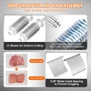 image:imageVEVOR Commercial Meat Tenderizer Heavy Duty Stainless Steel Meat Tenderizer Machine Quick and Easy Manual Operation Kitchen Tool 58 Feed Port for Beef Turkey Chicken Pork Steak and Fish