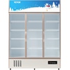 image:imageVEVOR Commercial Merchandiser Refrigerator 2 Glass Doors 23 Cubic Ft Upright Display Beverage Cooler 79 Tall x 394 Width Fridge with LED Lighting for Drink Wine Soda Gold35 cuft