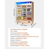 image:imageVEVOR Commercial Merchandiser Refrigerator 2 Glass Doors 23 Cubic Ft Upright Display Beverage Cooler 79 Tall x 394 Width Fridge with LED Lighting for Drink Wine Soda Gold35 cuft