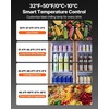 image:imageVEVOR Commercial Merchandiser Refrigerator 2 Glass Doors 23 Cubic Ft Upright Display Beverage Cooler 79 Tall x 394 Width Fridge with LED Lighting for Drink Wine Soda Gold23 cuft