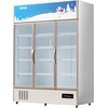 image:imageVEVOR Commercial Merchandiser Refrigerator 2 Glass Doors 23 Cubic Ft Upright Display Beverage Cooler 79 Tall x 394 Width Fridge with LED Lighting for Drink Wine Soda Gold35 cuft