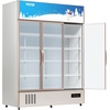image:imageVEVOR Commercial Merchandiser Refrigerator 2 Glass Doors 23 Cubic Ft Upright Display Beverage Cooler 79 Tall x 394 Width Fridge with LED Lighting for Drink Wine Soda Gold35 cuft