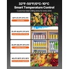 image:imageVEVOR Commercial Merchandiser Refrigerator 2 Glass Doors 23 Cubic Ft Upright Display Beverage Cooler 79 Tall x 394 Width Fridge with LED Lighting for Drink Wine Soda Gold35 cuft