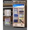 image:imageVEVOR Commercial Merchandiser Refrigerator 2 Glass Doors 23 Cubic Ft Upright Display Beverage Cooler 79 Tall x 394 Width Fridge with LED Lighting for Drink Wine Soda Gold23 cuft