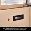 image:imageVEVOR Commercial Merchandiser Refrigerator 2 Glass Doors 23 Cubic Ft Upright Display Beverage Cooler 79 Tall x 394 Width Fridge with LED Lighting for Drink Wine Soda Gold35 cuft