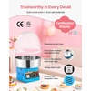 image:imageVEVOR Cotton Candy Machine Commercial 1000W Electric Candy Floss Maker Easy Use with 15 inch Stainless Steel Bowl and Sugar Scoop Makes Hard Candy for Home Kids Birthday Family Party BlueBlueSlant Surface