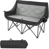 image:imageVEVOR Double Camping Chair Oversized Two Person Camp Chair with 660 lbs Heavy Duty Support with Dual Cup Holders Wine Glass Holders Magazine Straps Carry Bags for Outdoor Beach 1 Pack