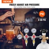 image:imageVEVOR Double Gauge Regulator CO2 Regulator Gauge with 060PSI Heavy Duty CO2 Gauge Gas System Draft Beer Regulator with Check Valve Adjustable Pressure Regulator for Draft Beer Homebrew CGA320Triple Gauge Regulator