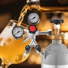 image:imageVEVOR Double Gauge Regulator CO2 Regulator Gauge with 060PSI Heavy Duty CO2 Gauge Gas System Draft Beer Regulator with Check Valve Adjustable Pressure Regulator for Draft Beer Homebrew CGA320DualGauge DualValve