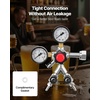 image:imageVEVOR Double Gauge Regulator CO2 Regulator Gauge with 060PSI Heavy Duty CO2 Gauge Gas System Draft Beer Regulator with Check Valve Adjustable Pressure Regulator for Draft Beer Homebrew CGA320DualGauge DualValve