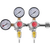 image:imageVEVOR Double Gauge Regulator CO2 Regulator Gauge with 060PSI Heavy Duty CO2 Gauge Gas System Draft Beer Regulator with Check Valve Adjustable Pressure Regulator for Draft Beer Homebrew CGA320Triple Gauge Regulator