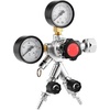 image:imageVEVOR Double Gauge Regulator CO2 Regulator Gauge with 060PSI Heavy Duty CO2 Gauge Gas System Draft Beer Regulator with Check Valve Adjustable Pressure Regulator for Draft Beer Homebrew CGA320DualGauge DualValve