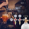 image:imageVEVOR Double Gauge Regulator CO2 Regulator Gauge with 060PSI Heavy Duty CO2 Gauge Gas System Draft Beer Regulator with Check Valve Adjustable Pressure Regulator for Draft Beer Homebrew CGA320Triple Gauge Regulator