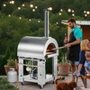 image:imageVEVOR Dual Fuel Giant Pizza Oven Outdoor 26 Artisan Large Pizza Ovens Pellet amp Propane Gas Kiln Pizza Maker with Wheels Pizza Stone Multi Fuel Cooker for Camping amp Backyard