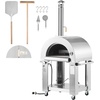 image:imageVEVOR Dual Fuel Giant Pizza Oven Outdoor 26 Artisan Large Pizza Ovens Pellet amp Propane Gas Kiln Pizza Maker with Wheels Pizza Stone Multi Fuel Cooker for Camping amp Backyard