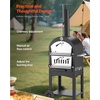 image:imageVEVOR Dual Fuel Outdoor Pizza Oven 12 AutoRotating Propane amp Wood Pellet Pizza Ovens MultiFuel Pizza Maker with Electric Rotation System amp Thermometer for Outside Patio Camping amp Backyard12Inch Wood Pizza Oven