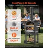 image:imageVEVOR Dual Fuel Outdoor Pizza Oven 12 AutoRotating Propane amp Wood Pellet Pizza Ovens MultiFuel Pizza Maker with Electric Rotation System amp Thermometer for Outside Patio Camping amp Backyard12Inch Wood Pizza Oven