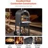 image:imageVEVOR Dual Fuel Outdoor Pizza Oven 12 AutoRotating Propane amp Wood Pellet Pizza Ovens MultiFuel Pizza Maker with Electric Rotation System amp Thermometer for Outside Patio Camping amp Backyard12Inch Wood Pizza Oven