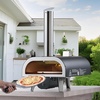 image:imageVEVOR Dual Fuel Outdoor Pizza Oven 12 AutoRotating Propane amp Wood Pellet Pizza Ovens MultiFuel Pizza Maker with Electric Rotation System amp Thermometer for Outside Patio Camping amp Backyard12Inch Dual Fuel Pizza Oven