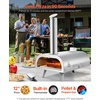 image:imageVEVOR Dual Fuel Pizza Oven Outdoor 12 Inch Wood Fire amp Propane Gas Pizza Oven Pellet amp Propane PizzaMaker with Thermometer Carry Bag Stainless Steel PizzaCook for Outside Camping amp BackyardSilver