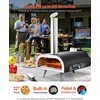 image:imageVEVOR Dual Fuel Pizza Oven Outdoor 12 Inch Wood Fire amp Propane Gas Pizza Oven Pellet amp Propane PizzaMaker with Thermometer Carry Bag Stainless Steel PizzaCook for Outside Camping amp BackyardBlack